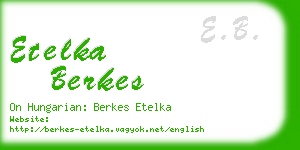 etelka berkes business card